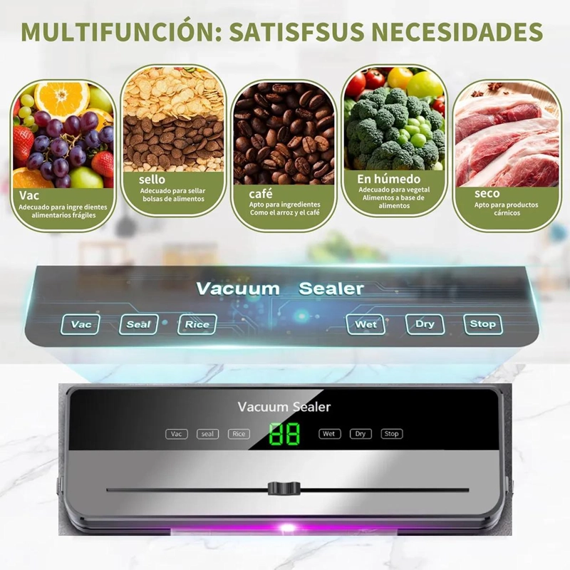 MAQUINA SELLADORA AL VACIO MULTIFUNCIONAL CON CORTADOR Y ROLLOS - 5