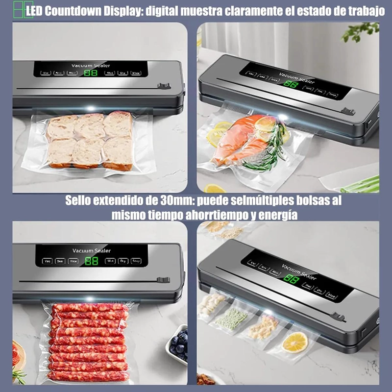 MAQUINA SELLADORA AL VACIO MULTIFUNCIONAL CON CORTADOR Y ROLLOS - 8