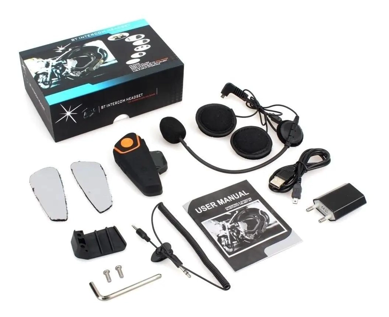 INTERCOMUNICADOR BLUETOOTH PARA CASCO DE MOTO CON MANOS LIBRES - 6