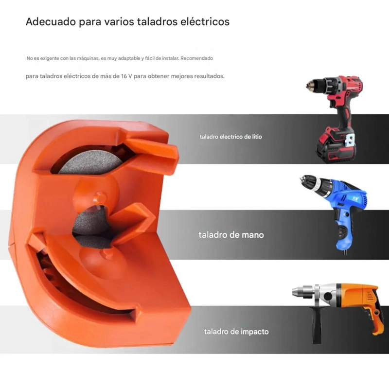 AFILADOR MULTIFUNCIONAL PARA BROCAS CON MUELAS ABRASIVAS Y DISEÑO COMPACTO - 6