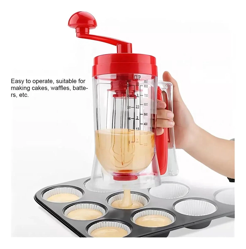 DISPENSADOR CON BATIDOR Y MEDIDOR PARA MEZCLA DE MASA HASTA 900 ML - 4