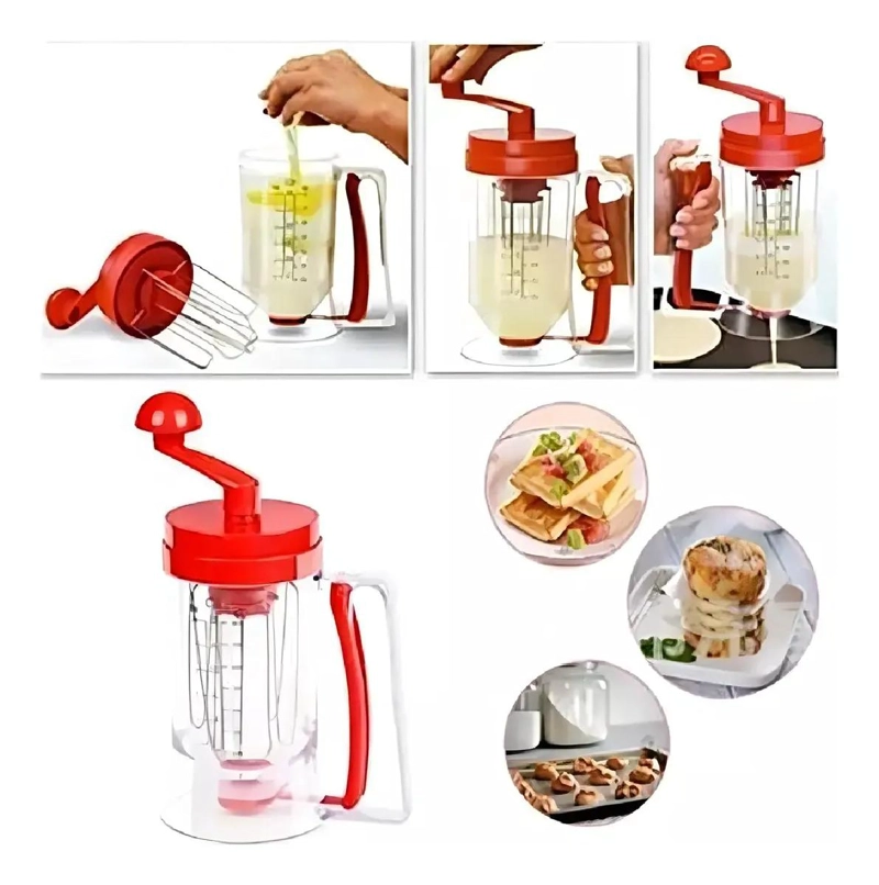 DISPENSADOR CON BATIDOR Y MEDIDOR PARA MEZCLA DE MASA HASTA 900 ML - 5