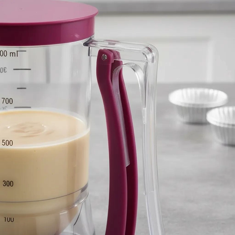 DISPENSADOR MANUAL DE MASA TRANSPARENTE 900ML PARA REPOSTERIA - 5
