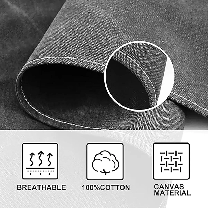 DELANTAL DE CHEF UNISEX CON BOLSILLOS GRANDES Y AJUSTABLES - 6