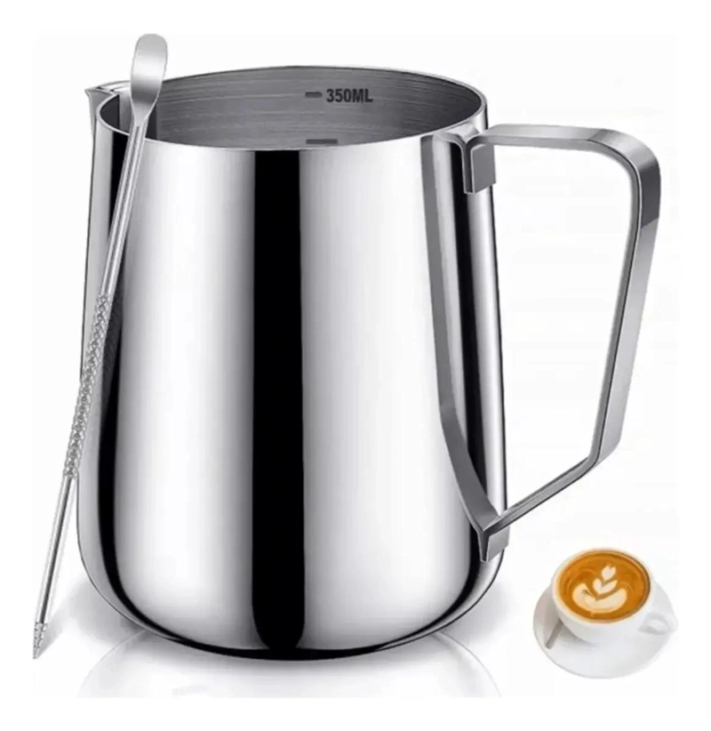 JARRA DE ACERO INOXIDABLE PARA ESPUMA DE LECHE 350ML - 1