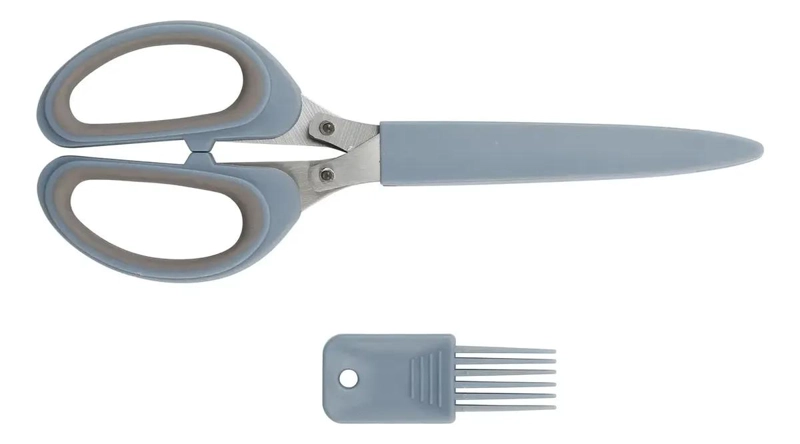 TIJERA PARA CORTAR HIERBAS FRESCAS CON HOJAS AFILADAS Y MANGO ERGONOMICO - 2