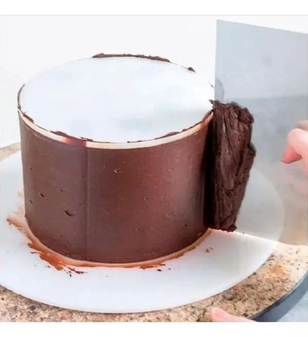 SET DE 2 DISCOS ACRILICOS PARA BORDES DE TORTAS DE 26 CM - 1