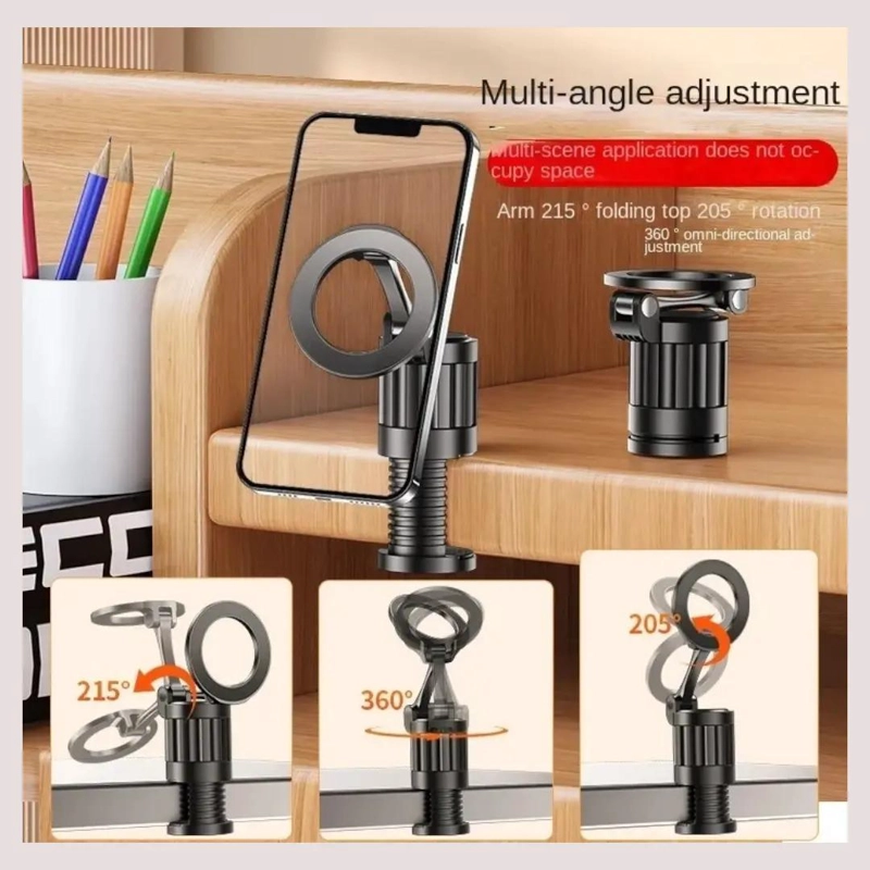 SOPORTE MAGNE TICO AJUSTABLE 360° PARA CELULARES COMPACTO - 1