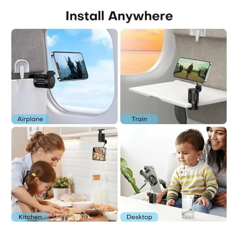 SOPORTE MAGNE TICO AJUSTABLE 360° PARA CELULARES COMPACTO - 3