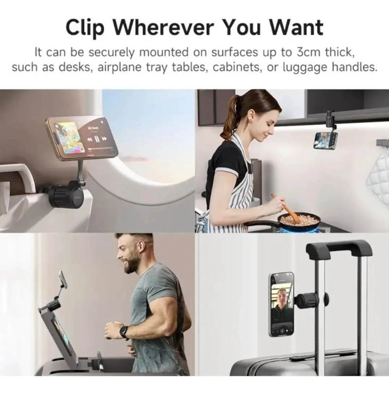 SOPORTE MAGNE TICO AJUSTABLE 360° PARA CELULARES COMPACTO - 4