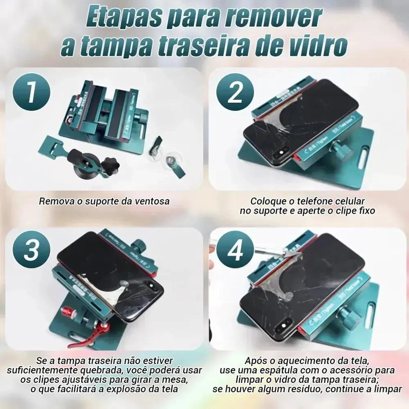 SEPARADOR UNIVERSAL PARA PANTALLAS DE CELULARES CON SOPORTE GIRATORIO - 5