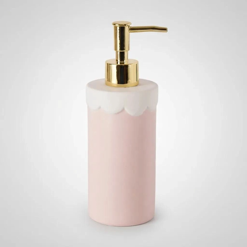DISPENSADOR DE POSTRES EN CERAMICA ROSADA PARA NIÑOS - 5