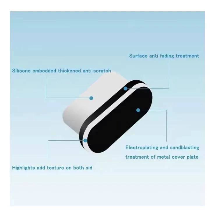TAPONES ANTIPOLVO USB C Y CEPILLO LIMPIADOR PARA IPHONE - 3