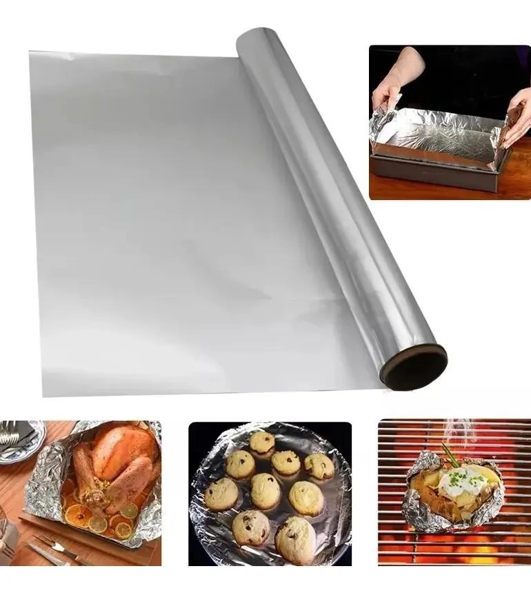 PACK DE 6 ROLLOS DE PAPEL ALUMINIO PARA COCINA DE 10 METROS - 1