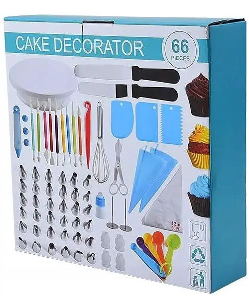 SET COMPLETO DE 66 PIEZAS PARA DECORACION Y REPOSTERIA CON PLATO GIRATORIO - 5
