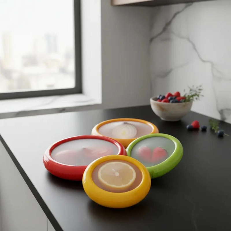 CONTENEDOR HERME TICO PARA FRUTAS Y VERDURAS AMARILLO - 1