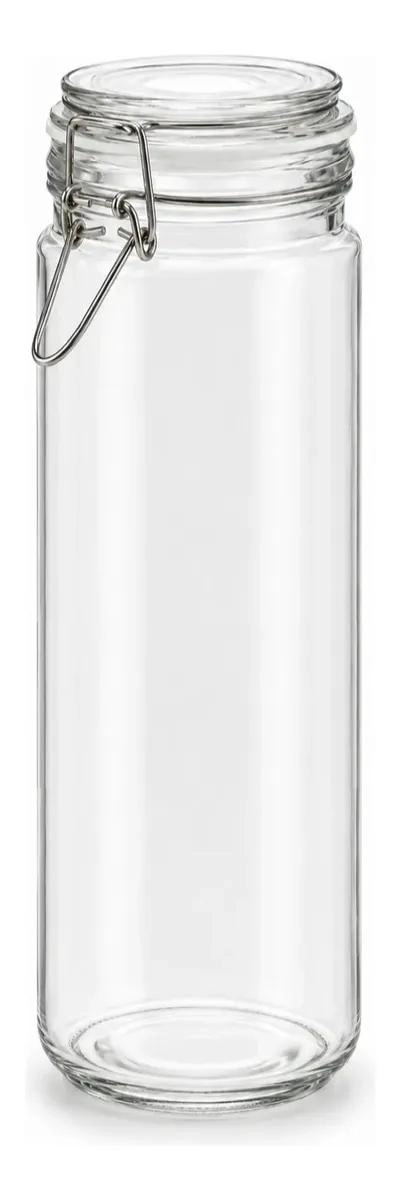 TARRO DE VIDRIO HERME TICO CON TAPA BISAGRA PARA COCINA - 6