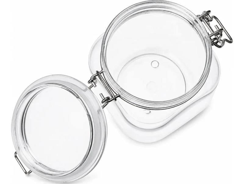 TARRO DE VIDRIO HERME TICO CON TAPA BISAGRA PARA COCINA - 8