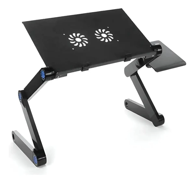 MESA PLEGABLE PARA NOTEBOOK CON VENTILADORES USB Y AJUSTE DE ALTURA - 1