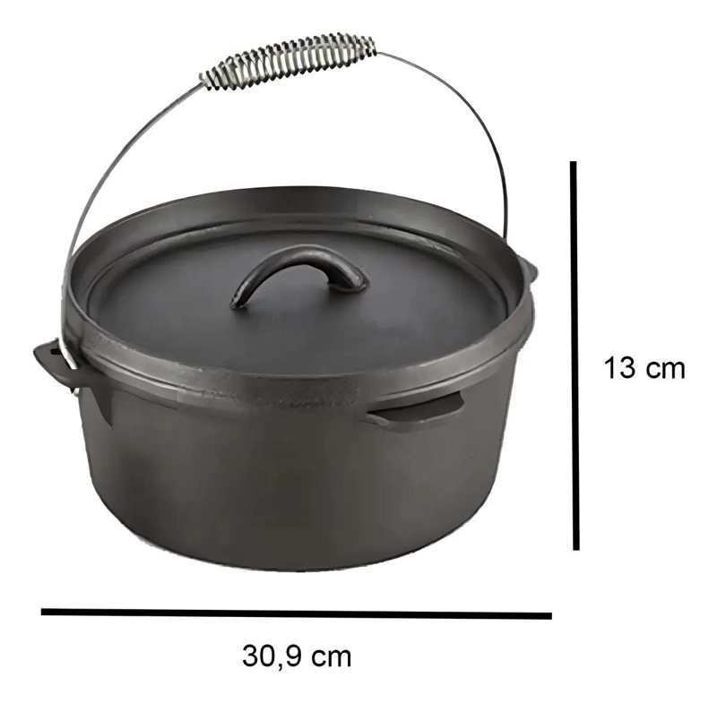 OLLA DE HIERRO FUNDIDO CON TAPA IDEAL PARA COCCION LENTA - 1