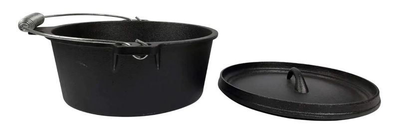 OLLA DE HIERRO FUNDIDO CON TAPA IDEAL PARA COCCION LENTA - 4
