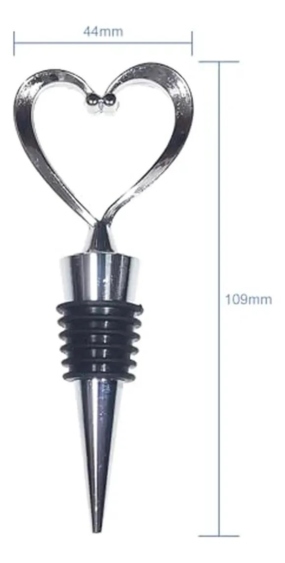 TAPONES DECORATIVOS PARA BOTELLAS EN FORMA DE CORAZON PACK DE 4 - 2