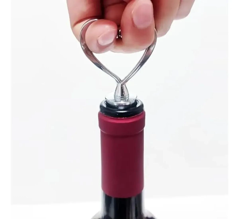 TAPONES DECORATIVOS PARA BOTELLAS EN FORMA DE CORAZON PACK DE 4 - 4