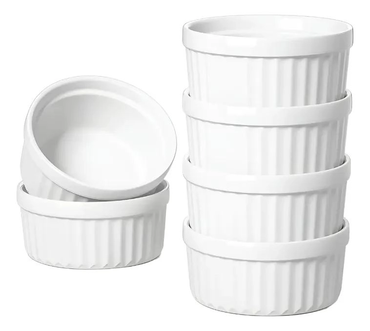 PACK DE 12 CUENCOS DE CERAMICA BLANCOS DE 7 CM - 1