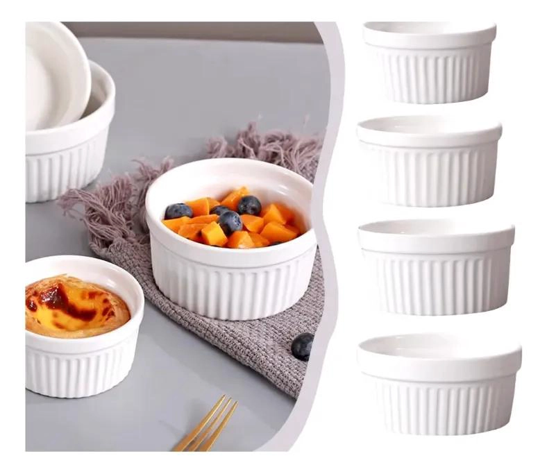 PACK DE 12 CUENCOS DE CERAMICA BLANCOS DE 7 CM - 2