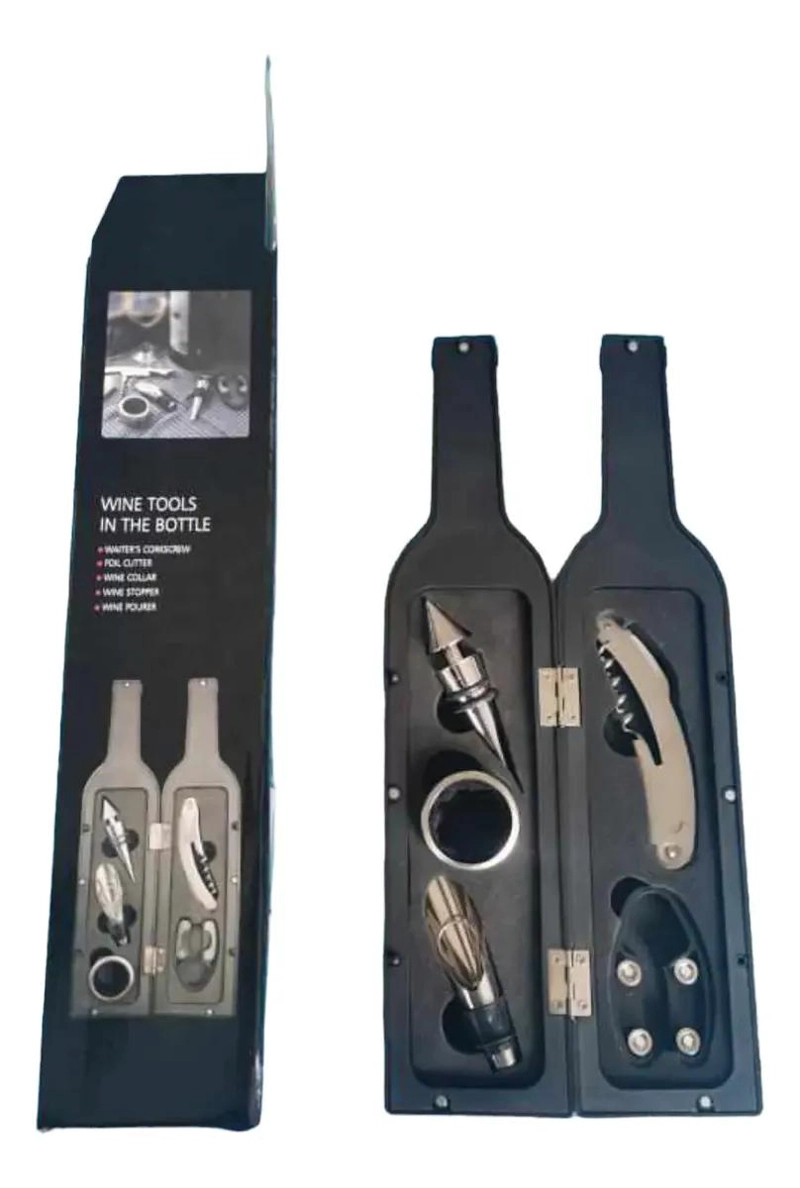 SET DE SACACORCHOS Y ACCESORIOS PARA BOTELLAS DE VINO - 1