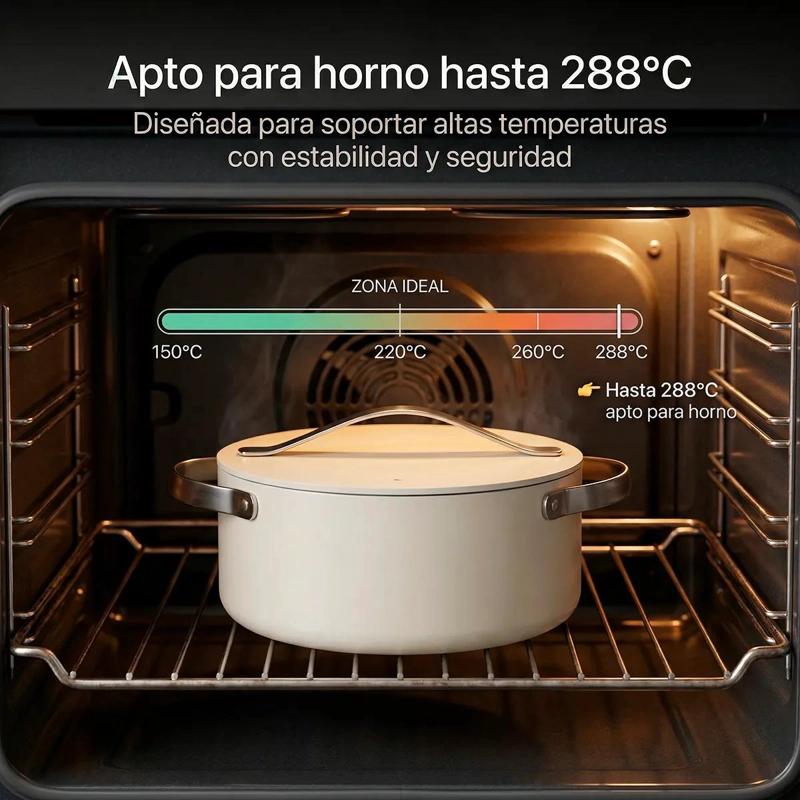 SET DE COCINA CERAMICA 9 PIEZAS APTA PARA INDUCCION Y HORNO - 2