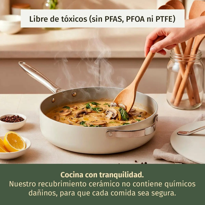 SET DE COCINA CERAMICA 9 PIEZAS APTA PARA INDUCCION Y HORNO - 6