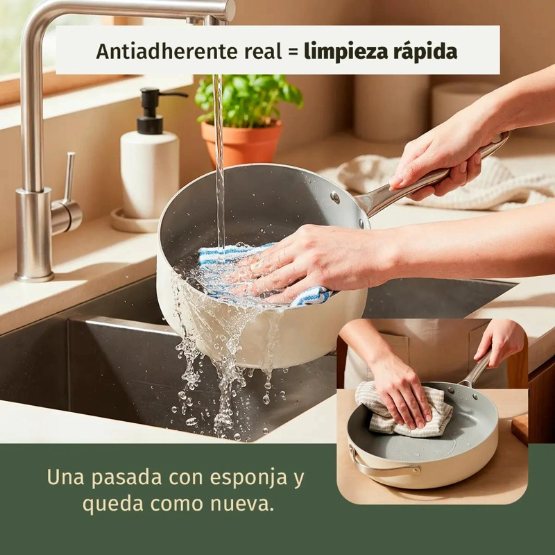 SET DE COCINA CERAMICA 9 PIEZAS APTA PARA INDUCCION Y HORNO - 8