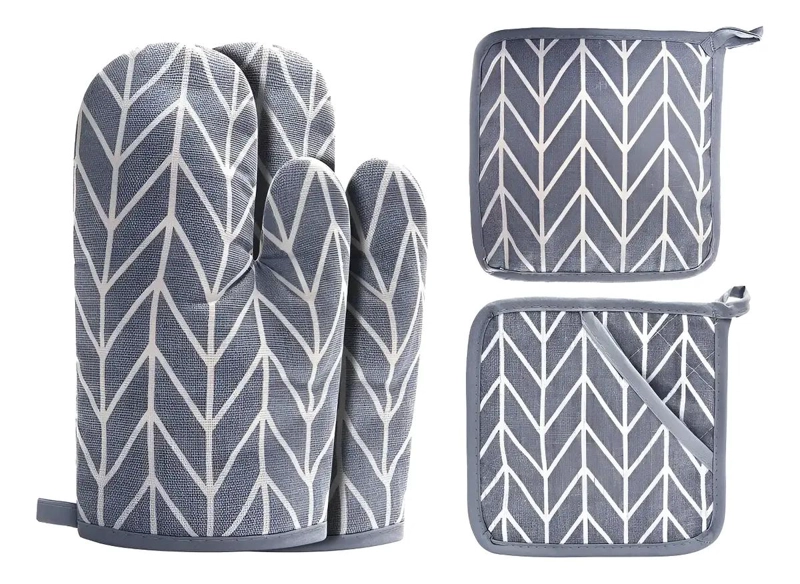 GUANTES Y SOPORTES PARA HORNO RESISTENTES AL CALOR - 1