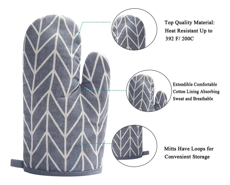 GUANTES Y SOPORTES PARA HORNO RESISTENTES AL CALOR - 2