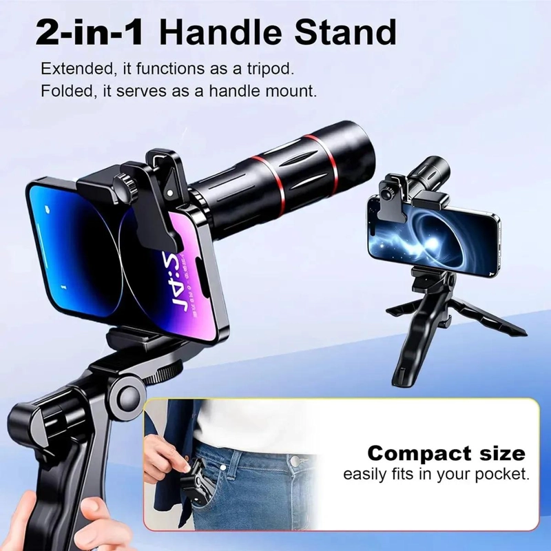 JUEGO DE LENTE ZOOM TELESCOPIO 64X PARA TELE FONOS MOVILES - 10