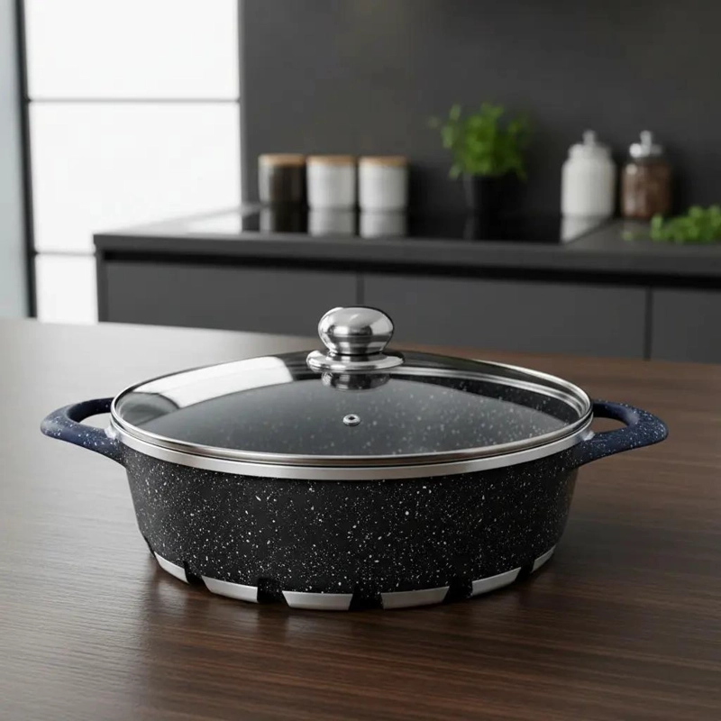 BATERIA DE COCINA 10 PIEZAS ANTIADHERENTE GRANITO DURADERO - 4