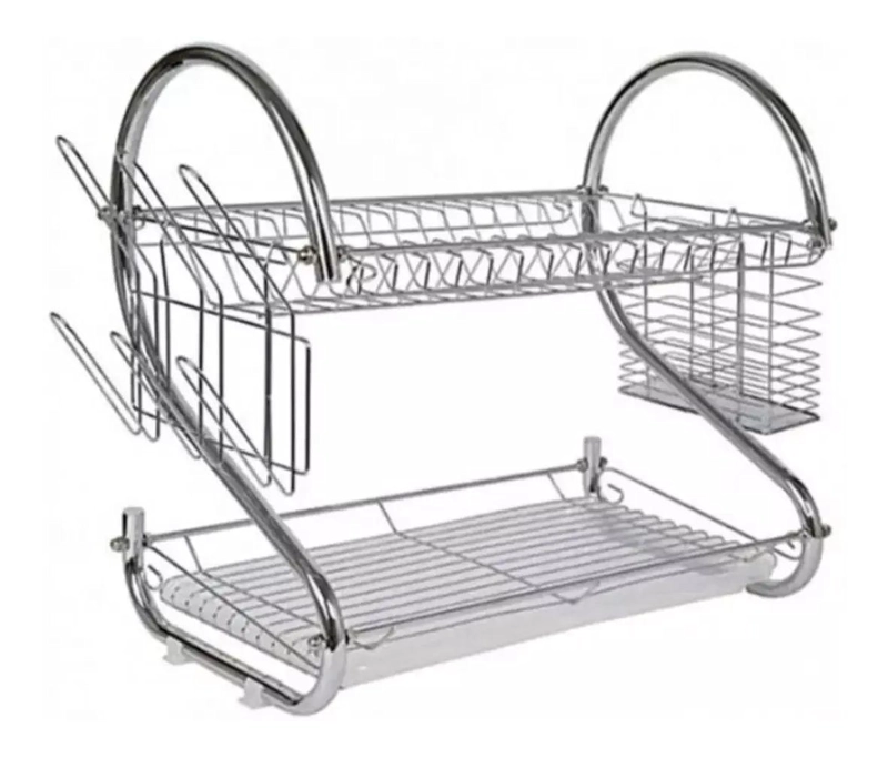 ESCURRIDOR DE PLATOS DE ACERO CROMADO DE 53 CM - 1