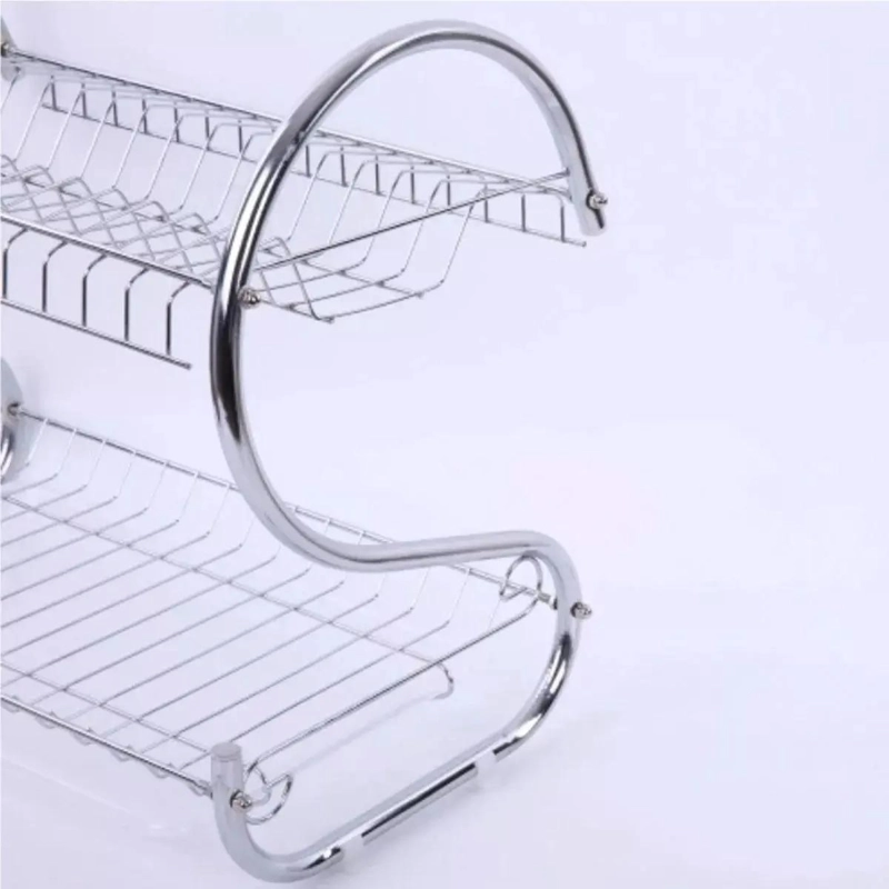 ESCURRIDOR DE PLATOS DE ACERO CROMADO DE 53 CM - 2