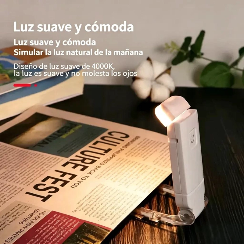 LAMPARA PLEGABLE LED RECARGABLE PARA LECTURA NOCTURNA - 3