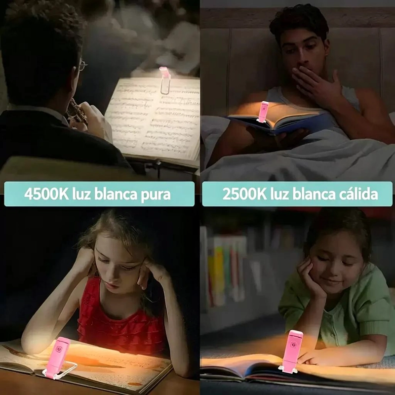 LAMPARA PLEGABLE LED RECARGABLE PARA LECTURA NOCTURNA - 4