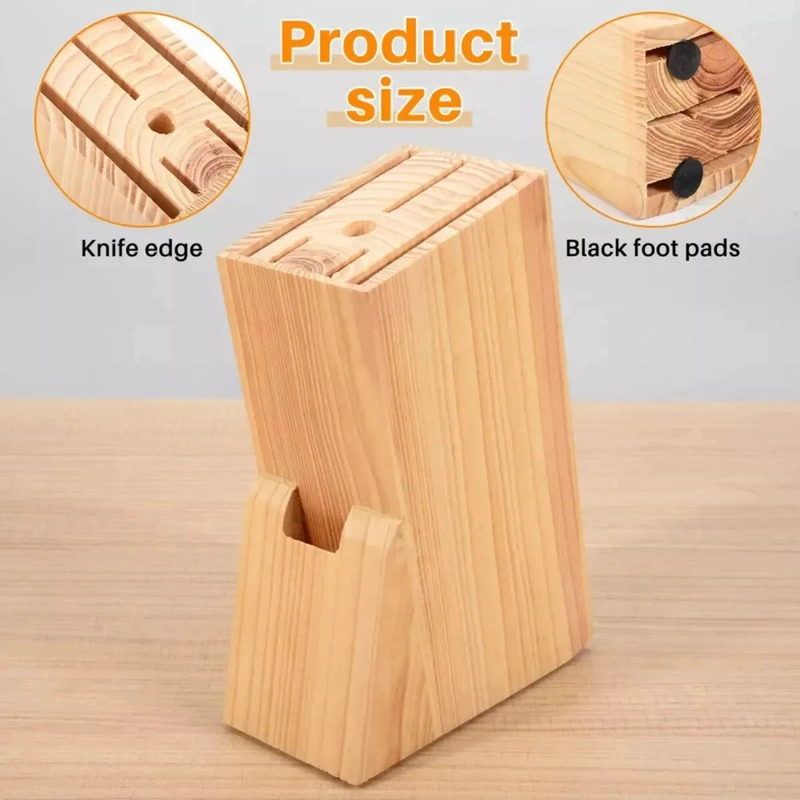 SOPORTE DE BAMBU PARA CUCHILLOS CON 5 COMPARTIMENTOS - 5