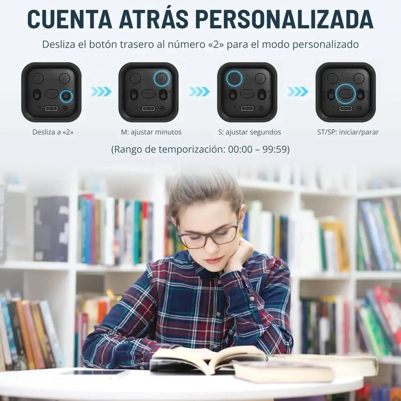TEMPORIZADOR DIGITAL CUBO CON SENSOR DE GRAVEDAD Y PANTALLA LED - 2