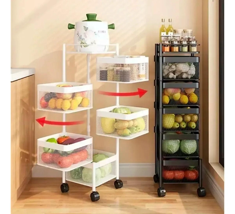 ESTANTE GIRATORIO ORGANIZADOR DE COCINA 5 NIVELES BLANCO - 5