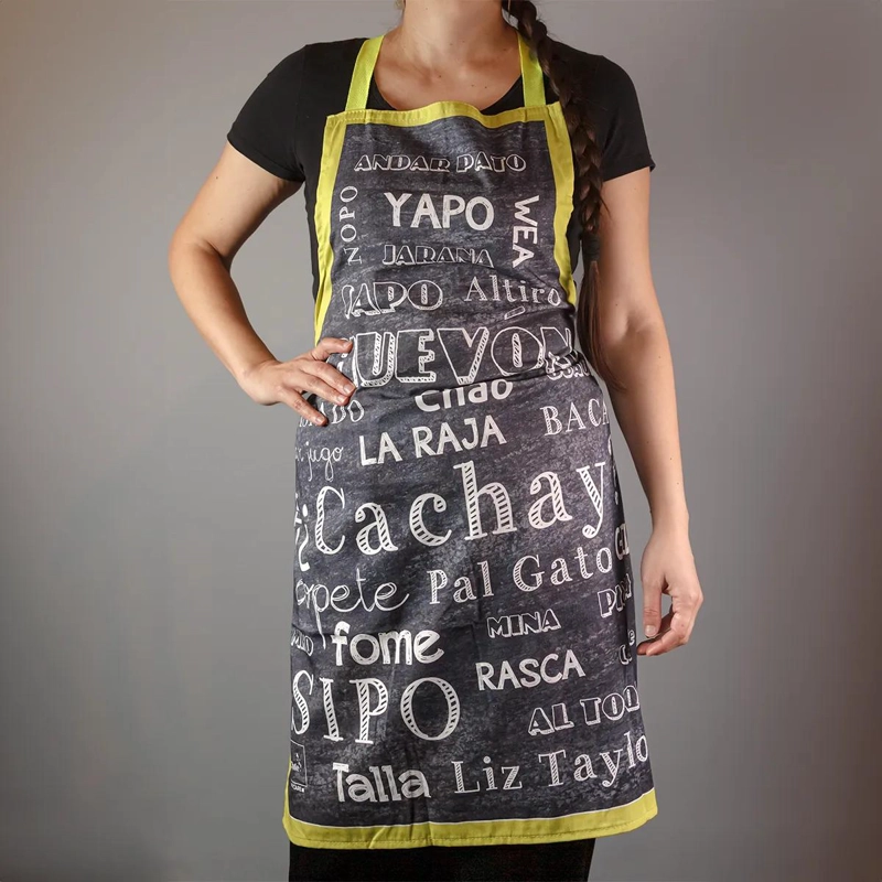 DELANTAL DE COCINA CON FRASES TIPICAS CHILENAS - 2
