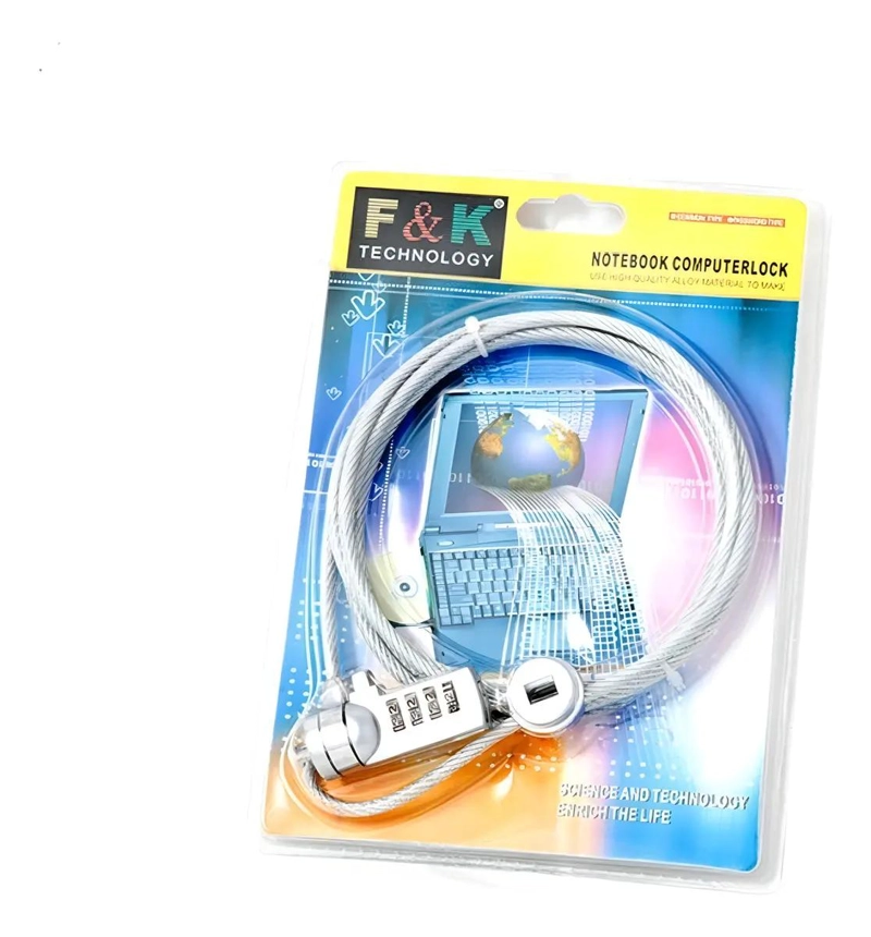 CANDADO DE COMBINACION DE ACERO INOXIDABLE PARA NOTEBOOK - 1