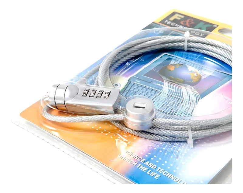 CANDADO DE COMBINACION DE ACERO INOXIDABLE PARA NOTEBOOK - 2