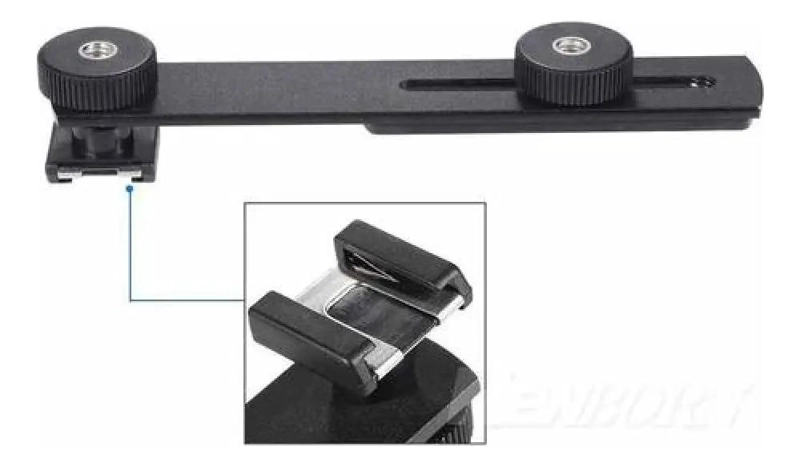 SOPORTE UNIVERSAL DOBLE ZAPATA PARA CAMARA DSLR Y ACCESORIOS - 4