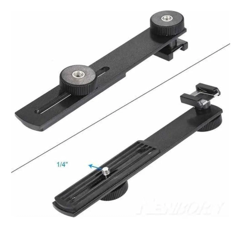 SOPORTE UNIVERSAL DOBLE ZAPATA PARA CAMARA DSLR Y ACCESORIOS - 5
