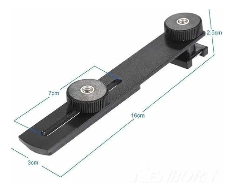 SOPORTE UNIVERSAL DOBLE ZAPATA PARA CAMARA DSLR Y ACCESORIOS - 6